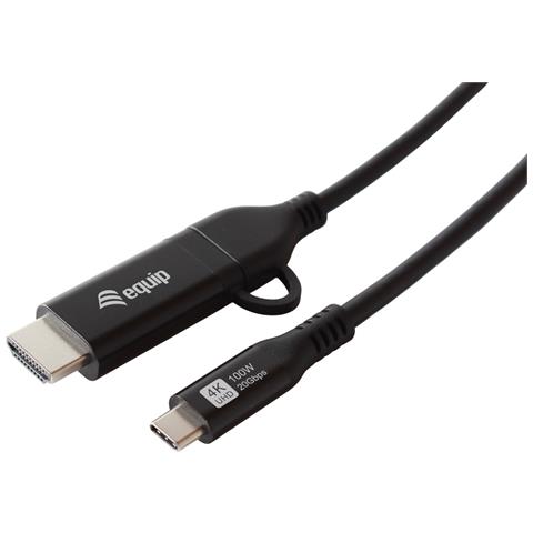 128437 cavo e adattatore video 3 m USB tipo-C HDMI + USB Type-C Nero - Foto 2