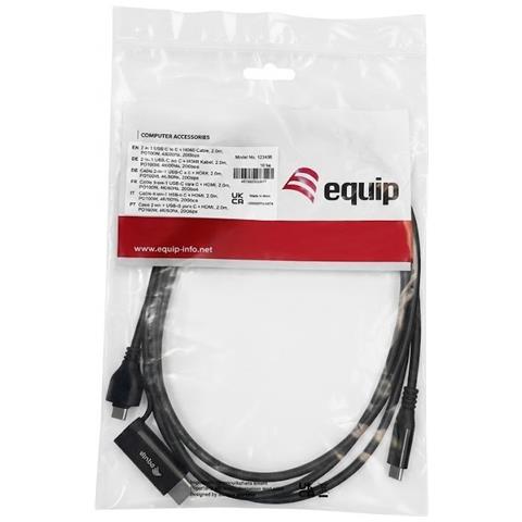 128437 cavo e adattatore video 3 m USB tipo-C HDMI + USB Type-C Nero - Foto 4