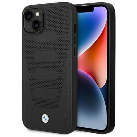 Custodia Bmw Bmhcp14s22rpsk Per Iphone 14 6.1 Nera /nera Con Motivo In Pelle. - Foto 1