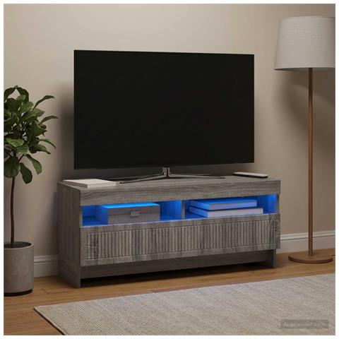Mobile TV LED Sonoma grigio Legno ingegnerizzato - Foto 2