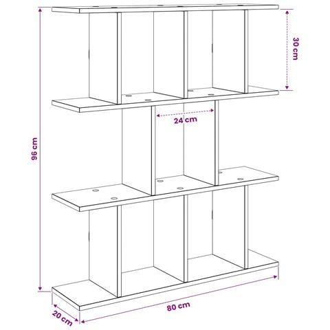 Scaffale da parete Rovere Artigianale 80 x 20 x 96 cm - Foto 8