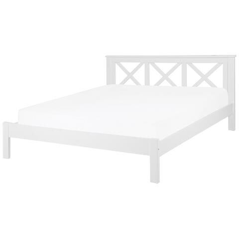Letto Doppio In Legno Bianco 160x200cm Tannay - Foto 23