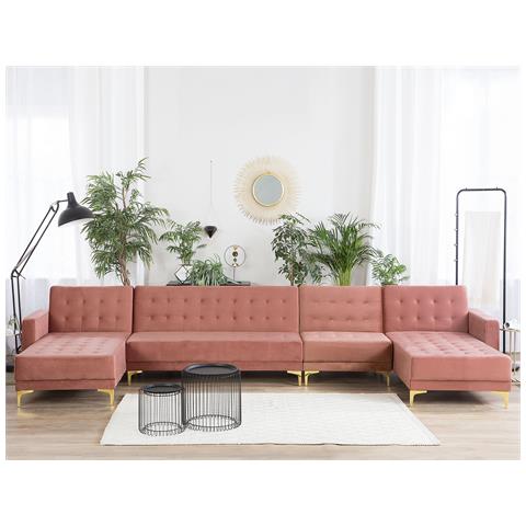 Divani Xxl Aberdeen Rosa Velluto Reversibile - Foto 8