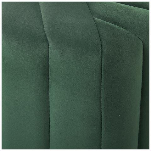 Pouf In Velluto Verde Scuro Murietta - Foto 14