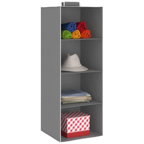 Organizer per Armadio da Appendere con 4 Ripiani 2 pz Tessuto - Foto 9