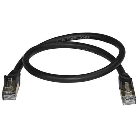 Cavo di Rete Ethernet Cat6a - Cavo Schermato STP da 50cm - Cavo RJ45 Antigroviglio - Nero - Foto 2