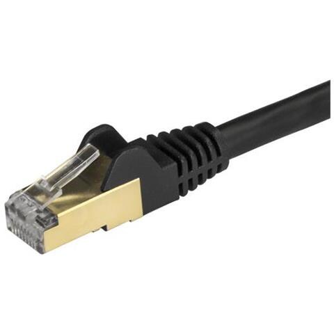 Cavo di Rete Ethernet Cat6a - Cavo Schermato STP da 50cm - Cavo RJ45 Antigroviglio - Nero - Foto 3