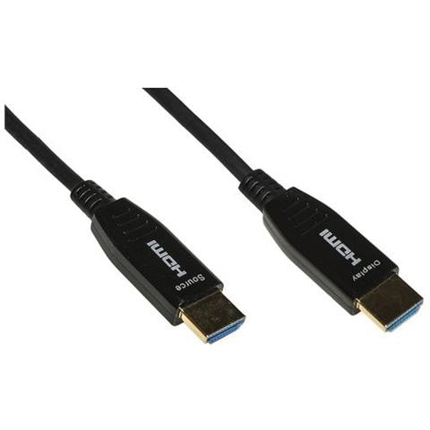 Cavo   Hdmi 2.0 To Hdmi. M/m. 10mt. Aoc Fibra Ottica Ibrido. Hdcp. Arc. Edid 4k - 60hz. 4-4-4. Nero. Lkchd10f - Foto 1