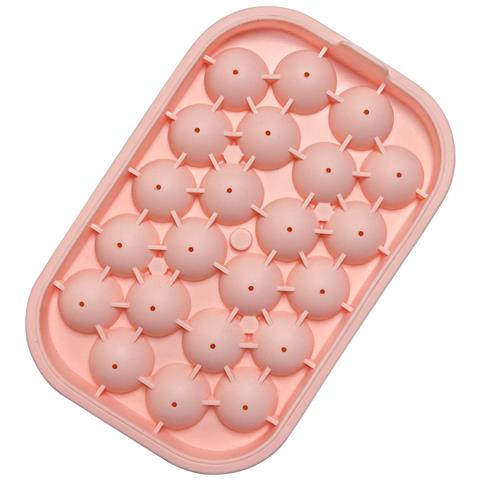 Stampo Per Palline Di Ghiaccio In Silicone Con Coperchio Pink - Foto 1