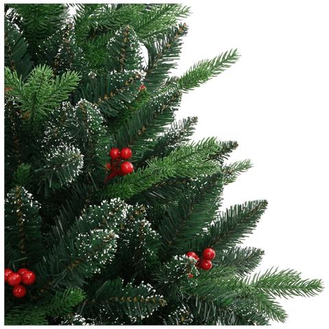 Albero Natale Artificiale Incernierato Con Bacche Rosse 180 Cm - Foto 2