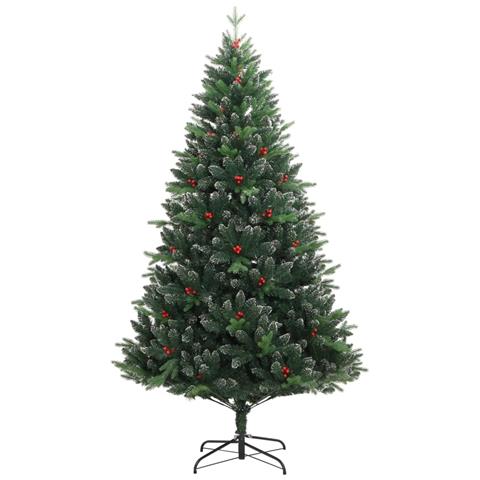 Albero Natale Artificiale Incernierato Con Bacche Rosse 180 Cm - Foto 9