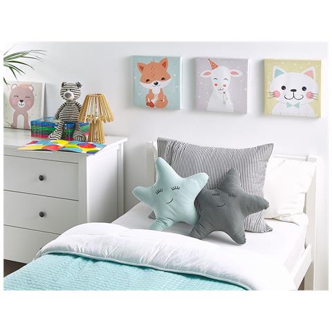 Set Di 2 Cuscini Bhopal Cotone 40 X 40 Cm Grigio Stella - Foto 1