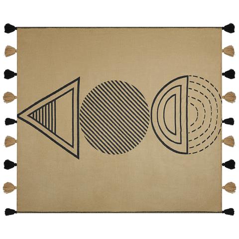 Coperta Thumki Tessuto 130 X 170 Cm Beige - Foto 2