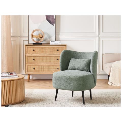 Poltrona Bouclé Verde Otsby - Foto 1
