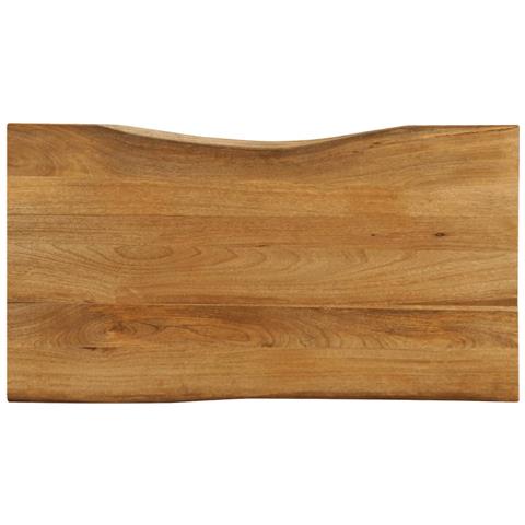 Piano Tavolo 120x60x2,5 Cm Bordi Vivi In Legno Massello Mango - Foto 1
