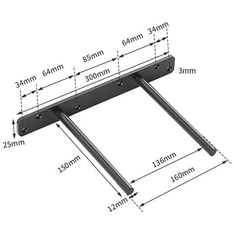 Staffe Per Mensole Nascoste, A Doppia T - Foto 2