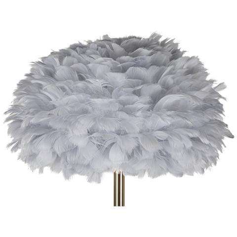 Lampada Da Terra Feathers Slim Grigia Cm Ø 43x170 - Foto 2