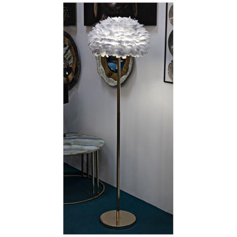 Lampada Da Terra Feathers Slim Grigia Cm Ø 43x170 - Foto 5