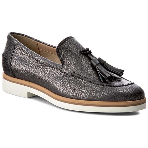 Mocassini Donna Janalee In Pelle Nera 37 - Foto 2