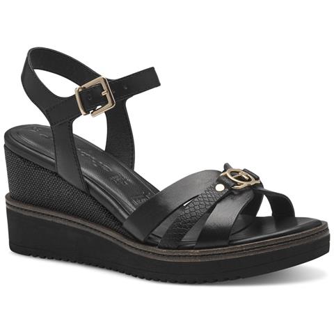 Black Casual Open Sandals Sandali Pelle Scarpe Donna Nero Eu 38, 1-28010-42 001 - Foto 1