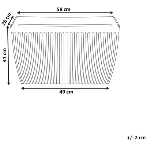 Vaso Per Piante Sisal 58 Cm Beige - Foto 2