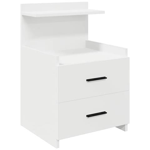 Comodino Con 2 Cassetti Bianco 40x36,5x62 Cm - Foto 2