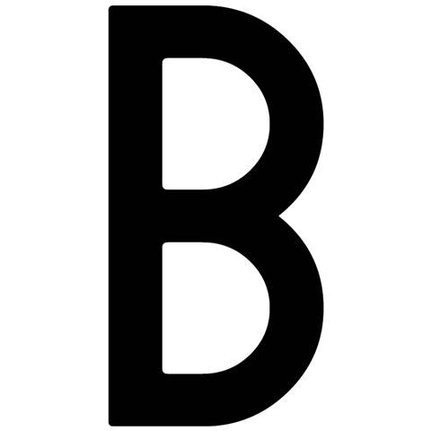 Busta 10 Lettere Adesive ''b'' Per Targa Ripetitrice - Foto 1