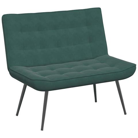 Panca Verde Scuro 110x74x84 Cm In Velluto - Foto 2