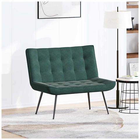 Panca Verde Scuro 110x74x84 Cm In Velluto - Foto 3