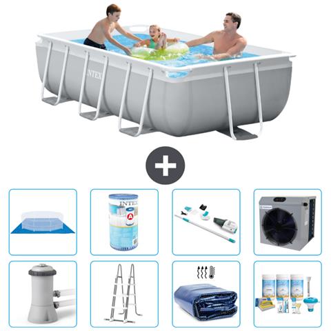 Piscina Fuori Terra - Rettangolo - 300x175x80 Cm - Grigio - Include Accessori Coordinati A2431 - Foto 1