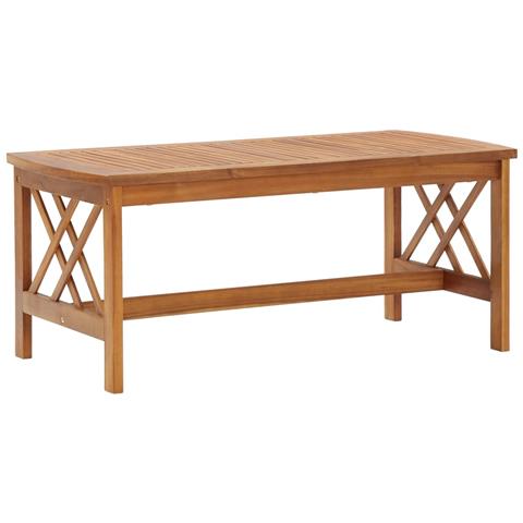 Lusso Casadino -  Tavolino Da Salotto 102x50x43 Cm In Legno Massello Di Acacia - Foto 2