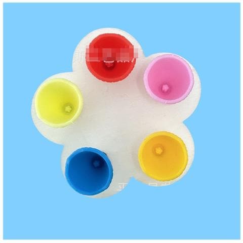 Alimentatore D'acqua Per Api A Forma Di Fiore In Silicone - Set Da 5, Colori Misti Multicolor - Foto 2