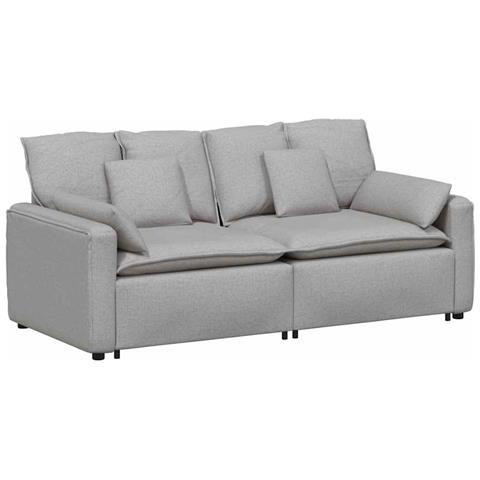 Divano Modulare con Cuscini Grigio Nuvola - Foto 1