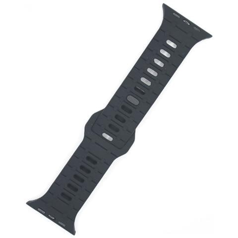 Cinturino Morbido In Silicone Per Apple Watch 42/44/45/49 Mm Black - Foto 1