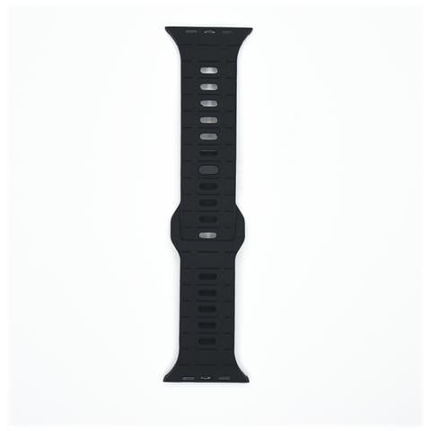 Cinturino Morbido In Silicone Per Apple Watch 42/44/45/49 Mm Black - Foto 3