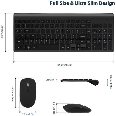 Combo Tastiera E Mouse Wireless Argento Bianco - Foto 2