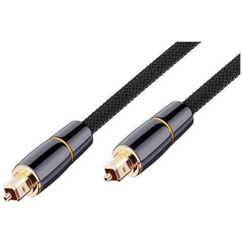 Cavo Audio Ottico In Nylon Intrecciato Con Connettori Placcati In Oro 5 M - Foto 1