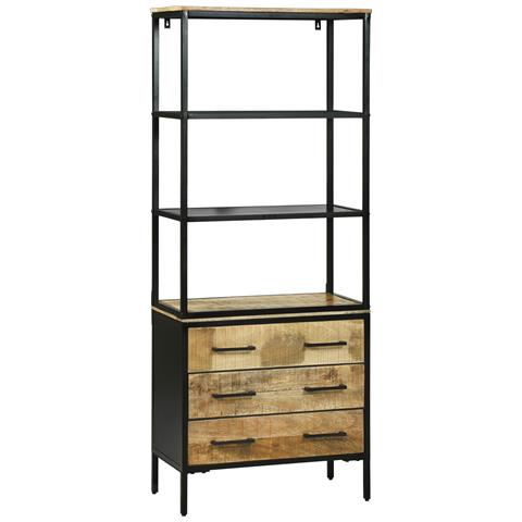 Highboard 70x35x180 cm Legno Mango Grezzo Solido, Sideboard 70x35x70 cm Legno Mango Grezzo Solido, Libreria 70x35x110 cm Legno Mango Grezzo Solido - Foto 1