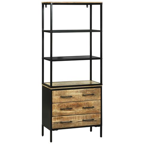 Highboard 70x35x180 cm Legno Mango Grezzo Solido, Sideboard 70x35x70 cm Legno Mango Grezzo Solido, Libreria 70x35x110 cm Legno Mango Grezzo Solido - Foto 2