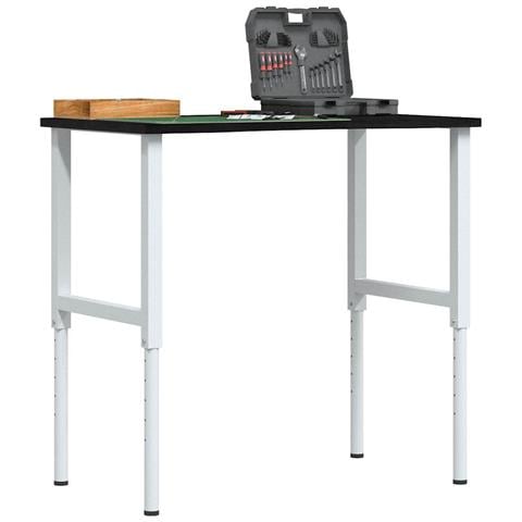 Banco Lavoro Marrone Scuro 100x60x(71,5-98) cm Legno di Rovere - Foto 2