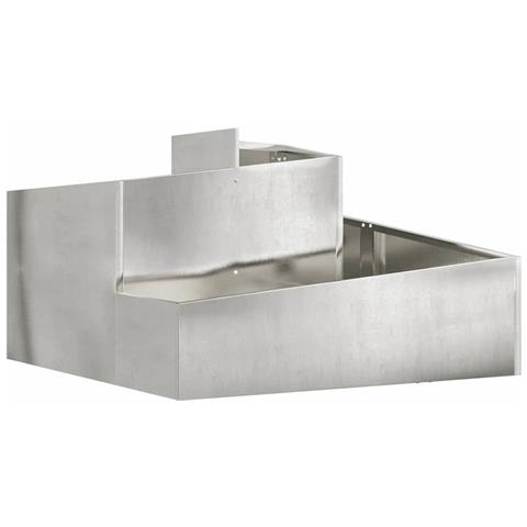 Vaso da giardino Argento 80 x 80 x 50 cm Acciaio inossidabile - Foto 1