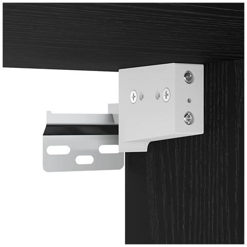 Mobile TV da Parete 4 pcs Rovere nero Legno multistrato - Foto 9