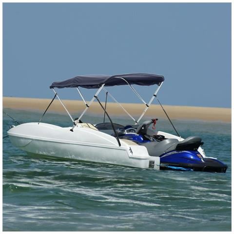 Bimini di Prua con Pareti Laterali 3 Archi 183x(154-167)x137cm - Foto 2