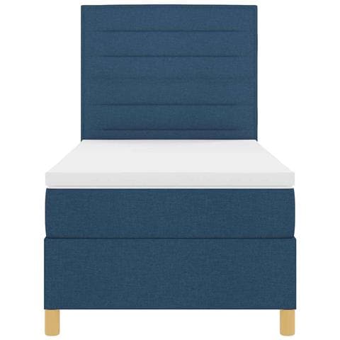 Letto a molle con materasso Blu 100 x 200 cm Tessuto - Foto 9