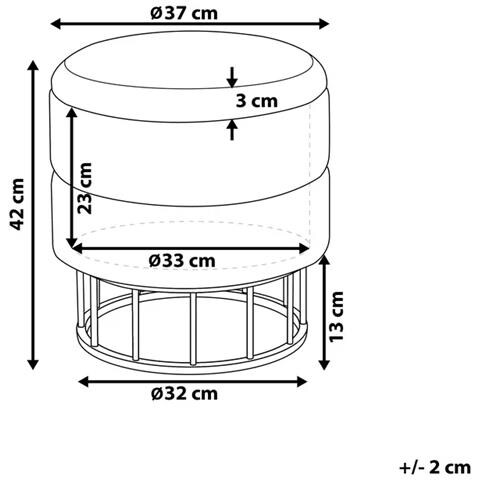 Pouf Contenitore Elgin Velluto Tortora - Foto 7