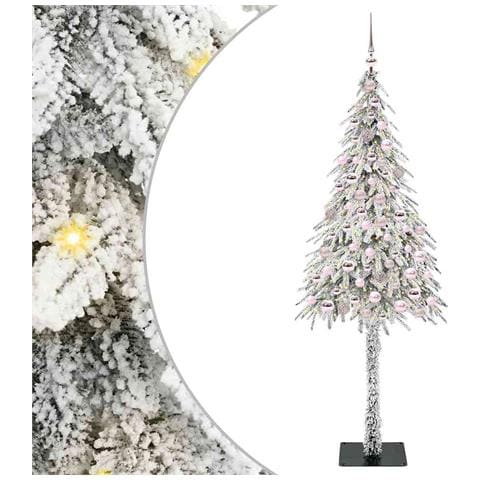 Albero di Natale con 300 LED Bianco 210 cm PE e Acciaio - Foto 1