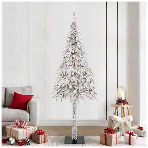 Albero di Natale con 300 LED Bianco 210 cm PE e Acciaio - Foto 2