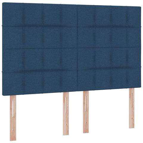 Letto con Contenitore Blu 140 x 190 cm Pelle Sintetica - Foto 9