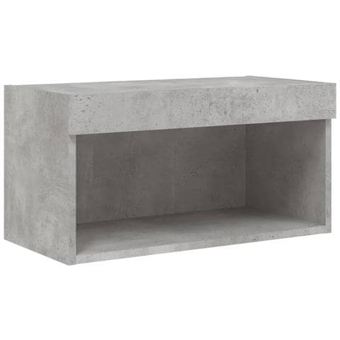 Mobili TV a Muro con LED 6pz Grigio Cemento Legno Multistrato - Foto 9