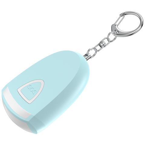 Portachiavi Di Allarme Di Sicurezza Personale Ricaricabile Con Sos 130db E Luce Led Blue - Foto 1